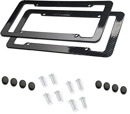Lerpwige Marco de matrícula de coche delantero resistente, 1 juego