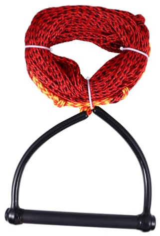 TOYANDONA Black Handle Wake Board Rope for Boating Lightweight Nylon Water Ski Rope with 1-section Design Easy to Handle Suitable for Slalom Water Skiing and Knee Boarding Random Color
