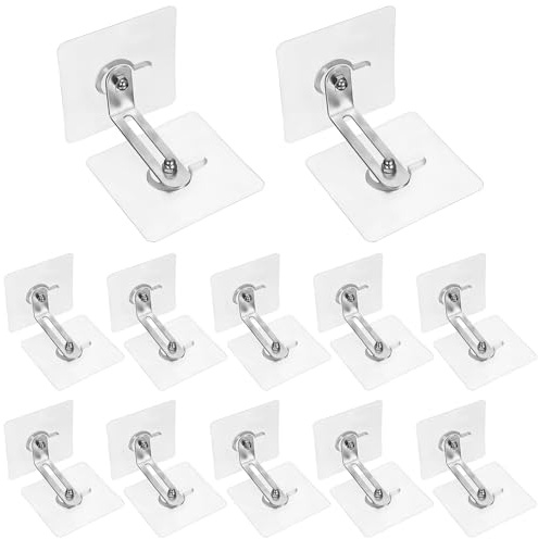 DIKACA 12 Pcs Adhesive Furniture Anchors Heavy Duty Anti-tip Cabinet Straps for Safety Securement No Drilling Required Easy Installation for Dressers Bookshelves and Cabinets in Household