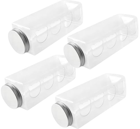 chicken feeder, 4Pcs Quail Feeder Transparent Chick Rutin Chicken Feed Box With 4 Bear-Shaped Holes for Chicks Small Birds