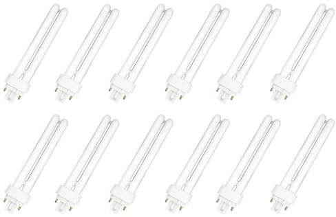 Genérico ORION91oficial Pack de 6 Bombillas de Bajo Consumo PL 2 Tubos, G24D-3 2 Pin, 26W Equivalente a 120W, 1456 Lúmenes, 4000K Luz Blanco Neutro, 8000 Horas, 14.5 x 2.5 cm