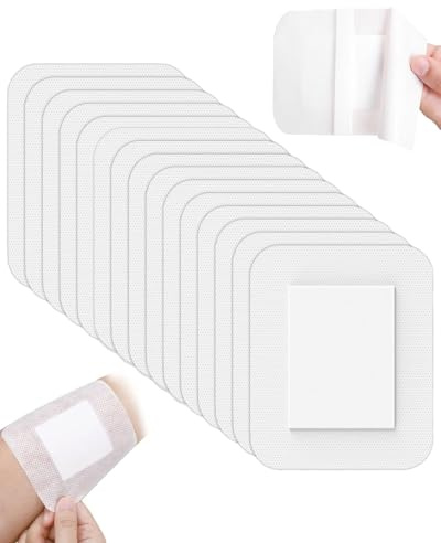 GAJUS 15 Pezzi Medicazione Adesiva Sterile Cerotti 10x15cm,Cerotti Sterili Per Ferite Acute E Post-Operatorie,Medicazione Protettiva Per Uso Domestico E Medico