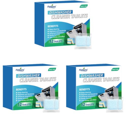 12 PACK Pastilles Lave Vaisselle Nettoyant Détartrant Graisse