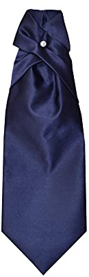 Remo Sartori - Cravattone Plastron Corbatta Novio Ceremonia in seta tinta unita, Made in Italy, Uomo, turquesa, Talla única
