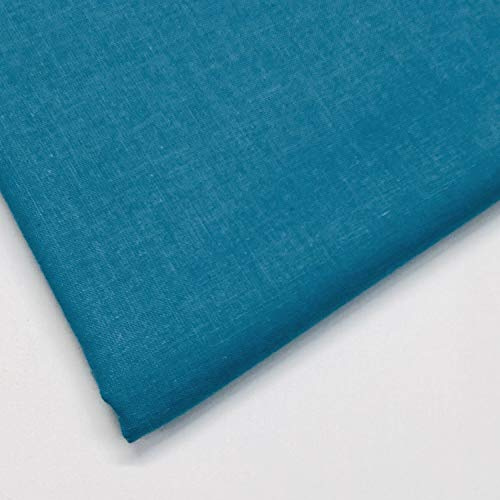 Plain Extra Wide Teal Blue 100% Cotton Craft Sheeting Quilting Lining Draping Bunting Woven Dress Fabric Material | 60 – 150 cm Wide | per Metre