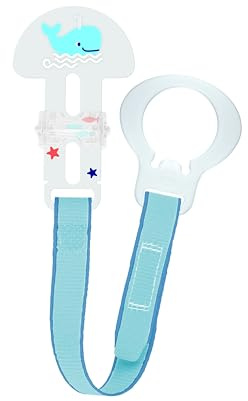 MAM Clip & Cover, Chaîne porte-tétine, bleu clair