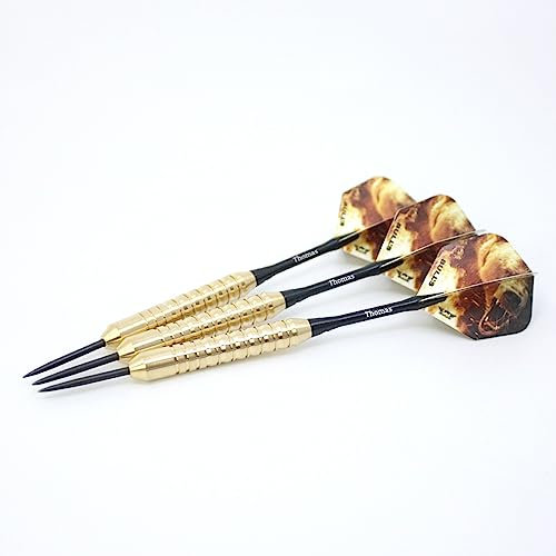Personalisierte Darts 22g inklusive Gravur mit Metall-Spitze - Dartpfeilset mit Steel Spitze - Graviert mit Namen - 22 Gramm Wurfgewicht - Geschenk für Darts-Fan - Steel 22 g