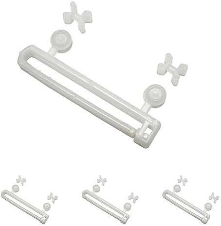 GARDINIA Schlaufengleiter mit X-Gleitern und Rollen, Für Vorhangschienen und Gardinenstangen, Kunststoff, Weiß, 5,9 cm, 10 Stück (Packung mit 4)