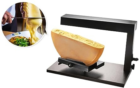 hzexun Raclette Cheese Melter Commercial Electric Cheese Machine 750W Nacho Cheese Dispenser Half Cheese Wheel Maker Angle Adjustable Rapid Heating