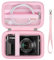 Supmay Hard Travel Case for Canon Powershot G7 X Mark II/ G7 X Mark III Digital Camera, Protective Storage Bag with Zipper Mesh Pocket for Battery Pack, Charging Cable and Other Accessories, Pink