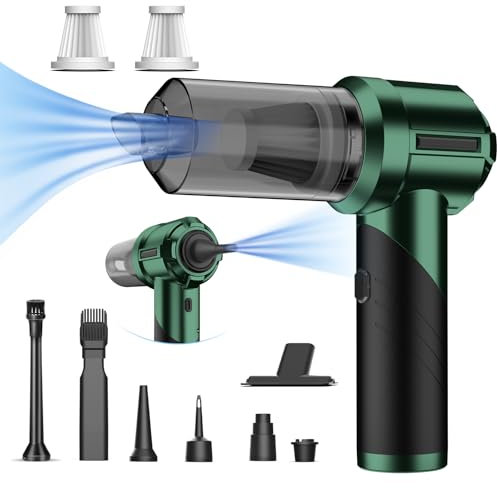 YYYuYong Handstaubsauger Autostaubsauger Elektrische Staubgebläse 4 in 1 20000PA Auto Staubsauger Extra Stark mit Akku,6000mAh Autostaubsauger 2 Stufen für Nass/Trocken, Haus, Büro,Tierhaare