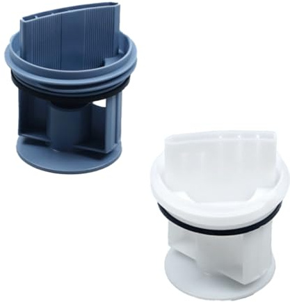 HAMKU 2 Pezzi Copertura Filtro Lavasciuga Universale, Compatibile con Bosch Siemens, Tappo Scarico Lavatrici a Caricamento Frontale, Coperchio di Ricambio in Plastica per Filtro Lanugine