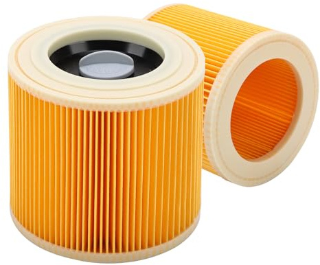 Karcher hoover filter| 2Pcs WD2 WD3 WD3P A2004 MV2 MV3 Cartridge Filters Wet & Dry Hoover Vacuum Cleaner 64145520