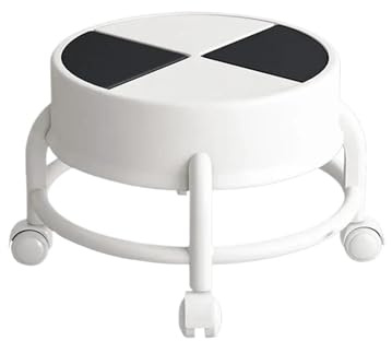 Sgabello girevole per bambini, sedia regolabile con ruote per casa e sport, seduta bassa versatile per sala giochi, camera da letto e ufficio