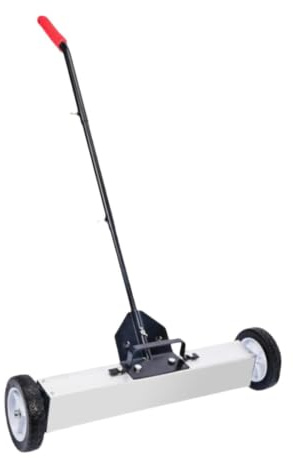SZLIFE Scopa raccoglierba con manico regolabile, attrezzo da giardino, spazzatrice a spinta per garage e casa, 24 Inch