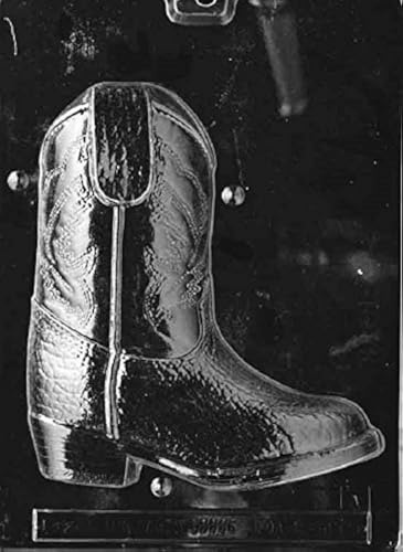 Grandmama's Goodies K075A & B 3D Cowboy Boot - 2 Pc Chocolate Candy Soap Mold with Exclusive Molding Instructions