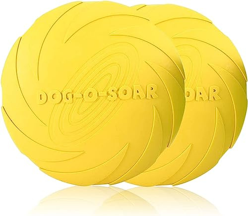 PETCUTE Hund Frisbee hund flygande skiva interaktiv leksak för hundar träning frisbee 2 delar ø 20 cm