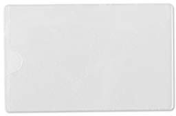 Visitenkartentaschen Visitenkartenhüllen selbstklebend transparent 95x60mm BxH kurze Seite offen - Menge wählbar 100, 300, 500 Stück