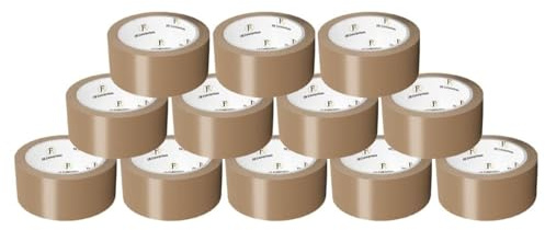Heavy Duty Brown Packing Tape - 6 Rolls of 48mm x 66m Strong Packaging Tape - Sticky Parcel Tapes for Boxes, Postage, Moving House - FSC Certified Shipping Tape for Wrapping Cardboard Box and More