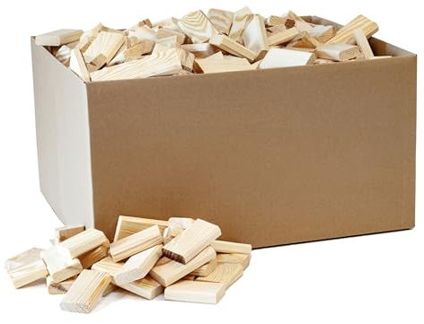 Floranica Bricchetti di Legno 20kg, Tronchetti Pressati per Stufa e Camino, Lunga Durata