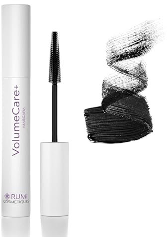 Rumi Cosmetiques VolumeCare+ Mascara For Older Women - Extreme Length and Volume 2-in-1 Formula - No Clumps, Long-wearing, Hypoallergenic Mascara For Sensitive Eyes
