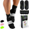 Kühlsocken Chemotherapie für Fußkühlung - Polyneuropathie Socken - Kühlschuhe Gegen Heiße Füße mit 4 Kühlpads Gel für Fuß - Kältesocken mit Fixierband (L/XL, Schwarz)