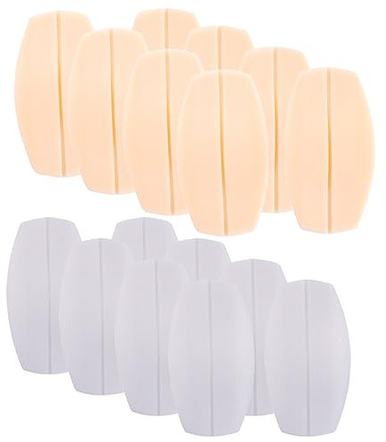XPEX 8 Stück BH-Trägerkissen aus Silikon,BH-Trägerpolster,BH Träger Halter,Polster Schultergurt,Bra Strap Pad Halter Anti-Rutsch,Antirutsch BH Träger Kissen Pads - Weiß und Hauttöne