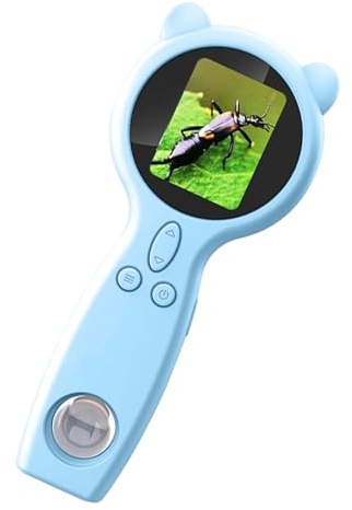 Microscope portable, microscope de poche, 50x Digital HD Portable Langrifier, verre d'agrandissement multifonctionnel à deux lentilles, prend en charge la prise de photos et de vidéos pour la