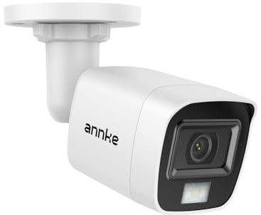 ANNKE Telecamera di sicurezza 3K con cavo, Smart Dual Light TVI aggiunta telecamere CCTV per esterni con microfono integrato e visione notturna a colori, IP67 Bullet Camera per la sorveglianza