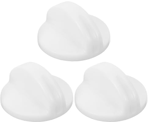 DIYEAH Perillas De Control Para Lavadora y Secadora, Juego De 3 Piezas, Compatibles Temporizador, Color Blanco, Tamaño Compacto, Recambio Para Perillas Giratorias De Rango, Uso Doméstico