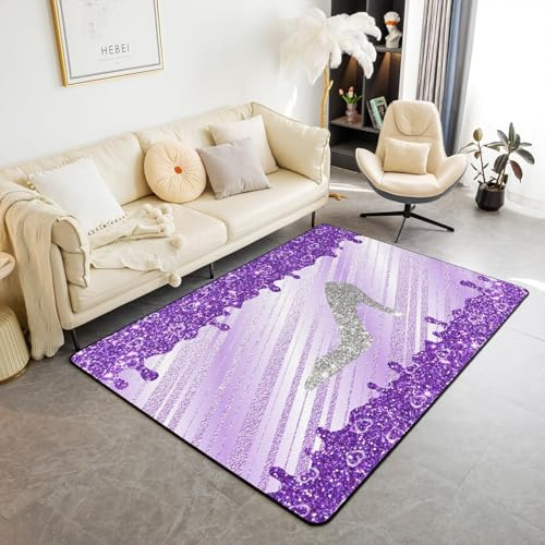 Salotto Tappeto, Tacco Alto, Tappeti Decorativi Antiscivolo Per Aree Rettangolari Con Stampa 3D In Poliestere, Tappetino Per Interni In Moquette Morbida Per Letto A Pelo Corto, 200 X 3-211802000600