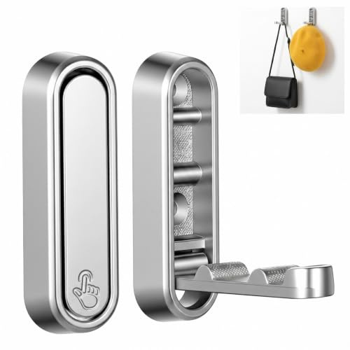 Shimmeroo 2Pcs Foldable Wall Hooks, Folding Hanger Hook, Heavy Duty