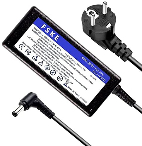 FSKE 19V 3,42A 65W Universal Netzteil für Laptop ASUS Toshiba Lenovo Medion Akoya MSI Notebook usw., Ladegerät für JBL Xtreme Xtreme 2 usw Lautsprecher, AC Adapter Ladekabel Steckergröße: 5,5 * 2,5mm