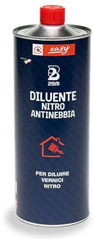 2BM Diluyente Nitro antiniebla línea Easy 1L solvente industrial para pinturas Nitro y Nitrosintetic | Fondos para carrocería, carpintería, acabados nitro y limpieza de equipos | Botella de 1 litro