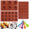 PERFETSELL 3 Stücke Silikonformen Halbkugel 5/4/2.8CM Durchmesser Löcher Silikon Halbkugelform Halbkugel Backform Antihaft Eiswürfelform Silikonform Schokoladenformen für Schokolade Kuchen Pudding