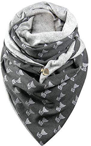 Dorjuli Frauen Schal Mit Knöpfen Wunderschöner Einfarbig Baumwolle Warme Soft Winterschal Fleeceschal Mode Valentinstag Thanksgiving-Geschenk