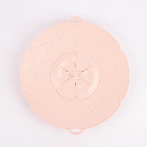 Kochblume Protección contra sobrecocción, color rosa pastel, varios tamaños, tamaño L, 29 cm