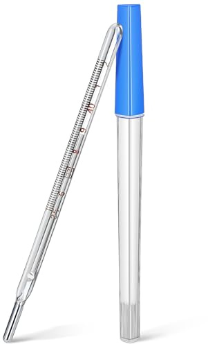 MAGICLULU 1Pc Glass Oral Temperature Adult Free Clinic Armpit Fast Reading Fever Indicator(Single Scale)…