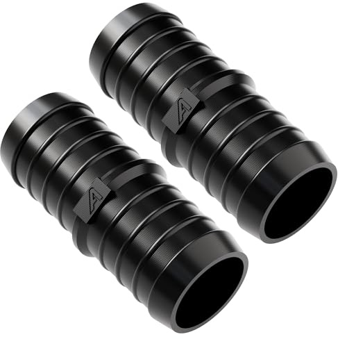 32mm (1.25 Inch) 2 Pack Straight in-Line Hose Tube Pipe Connector Joiner Air Fuel Water
