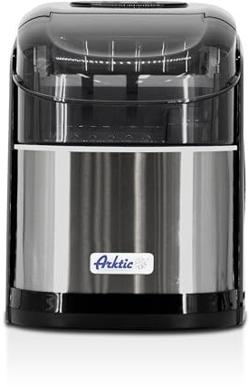 HENDI Máquina para hacer cubitos de hielo, Arktic, cubitos bala huecos, 12kg/24h, fabricador de cubitos de hielo, hielera, 230V/100W, 242x358x(H)328mm, acero inoxidable, ABS