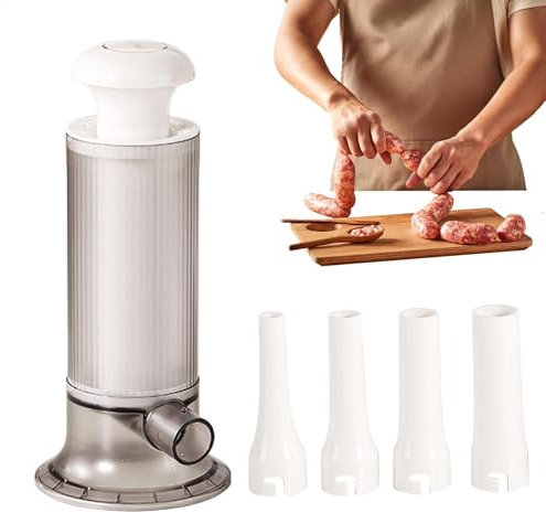 Manual Sausage Maker, Meatball Maker, Sausage Filling Tool, Meat Filler Stuffer, Sausage Stuffing Tubes, Manual Meat Filler, Sausage Funnel Tubes, Multifunctional Meat Stuffing