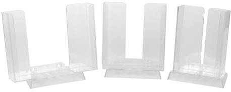 Europel Soporte para folletos 3 en 1, ajustable, para A4, A5, 1/3 A4, transparente, soporte para folletos para oficina, soporte para folletos en formato vertical
