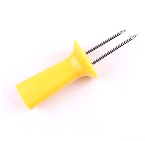 Kisangel 8 Pezzi Forchetta per mais forchettone barbecue Forchette da barbecue Forchette per dolci spiedo mais i braccatori dei titolari di pannocchia portatile bastoni spiedini porta mais