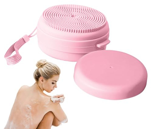Spazzola Da Bagno Silicone Con Scatola | Scrubber Per Corpo Esfoliante | Pulizia Delicata Della Utensile Portatile | Spazzola Da Doccia Con Dispenser Di Sapone Per Pulizia Quotidiana, Viaggio E Bagno
