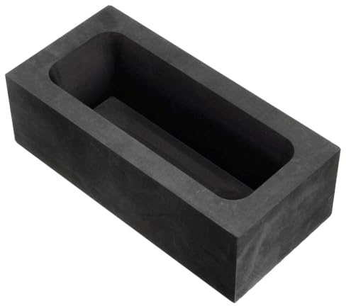 Gadpiparty 1 Stück Graphitformen Schmelzformen für Schmelzguss Gussformen aus Graphit Barfenformen Graphitbarren Gießen Silber Schlüssel Schimmel Graphittiegel zum Schmelzen von Metall Black
