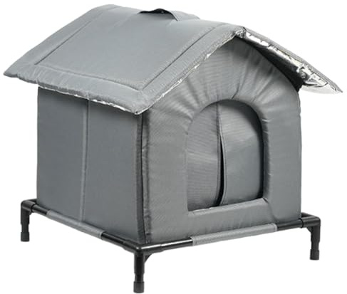 Cat Houses, Outdoor Cat Shelter | Over-Ground Outdoor Puppy Pet House | Insulated Animals Cave Cold Weather Nest For Backyard Garden Garage Residential Area Park Patio