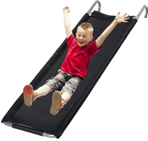 Escalera deslizante para cama elástica, tabla deslizante ancha para niños, tela Oxford resistente y acero inoxidable, accesorios de trampolín para exteriores para niños y niñas, equipo de juego