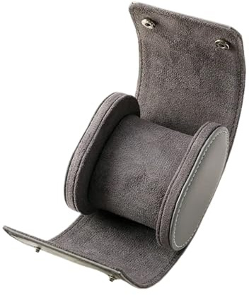 YILWPV Estuche enrollable de cuero portátil for reloj, 2 unidades, organizador almacenamiento Para Reloj(Gray 1 watches)