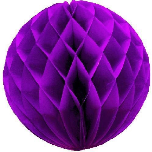Paper Honeycomb Balls (Pack of 3) Christmas Tree Decorations Birthday Wedding Baby Shower (8 (20cm), Purple)