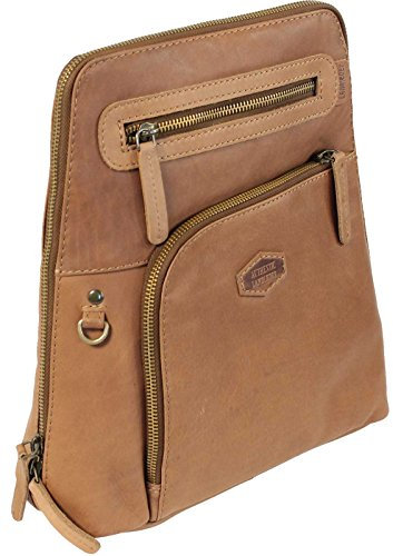 LANDLEDER Rucksack ECHT LEDER braun Damen